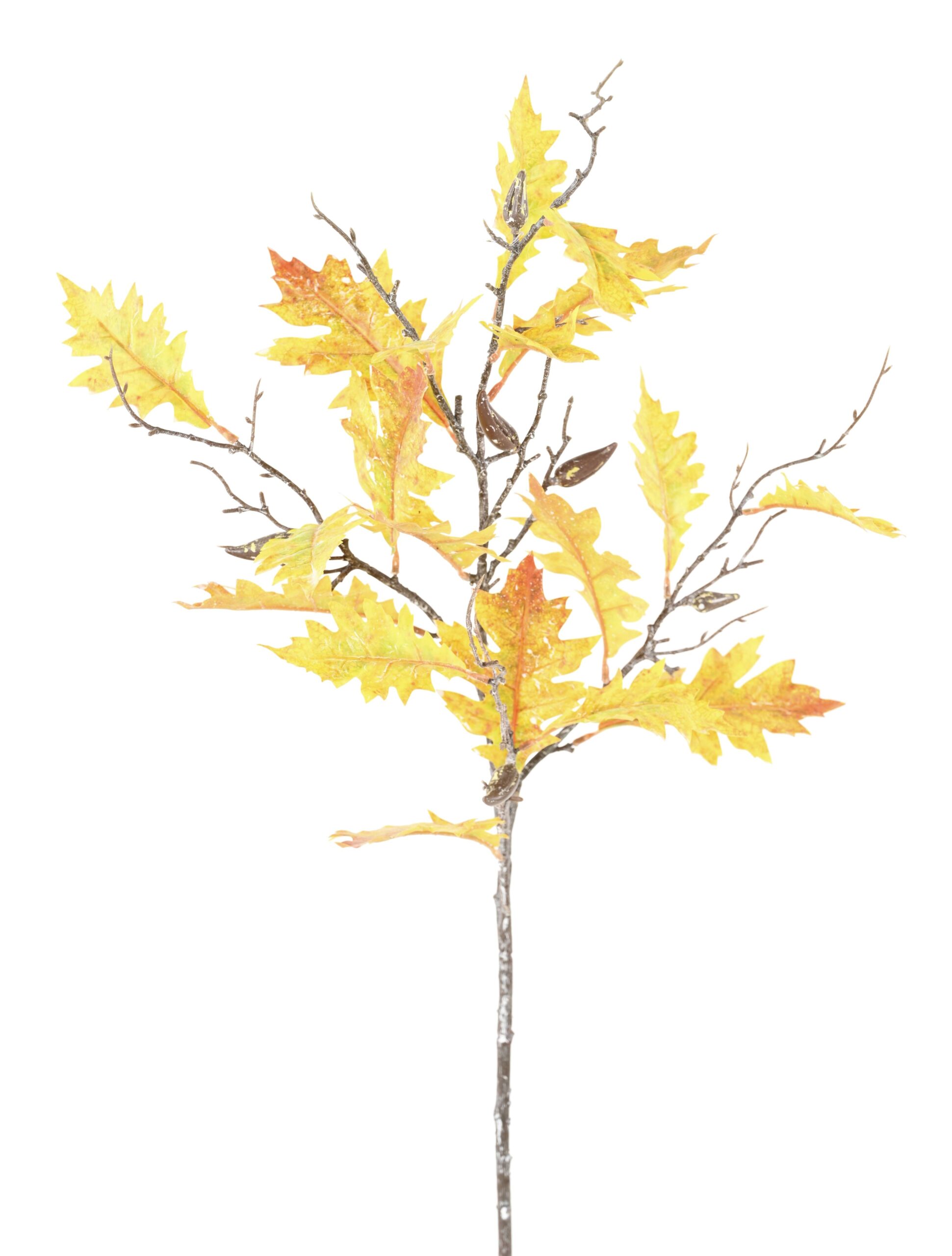 Künstlicher Eichenblattzweig, ca 95cm, orange 1 Künstlicher Eichenblattzweig, ca 95cm, orange