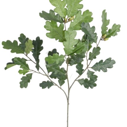 Künstlicher Eichenblattzweig, ca 60cm, grün