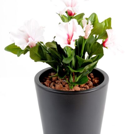 Künstliche Petunie, ca 25cm, Weiss-Rosa