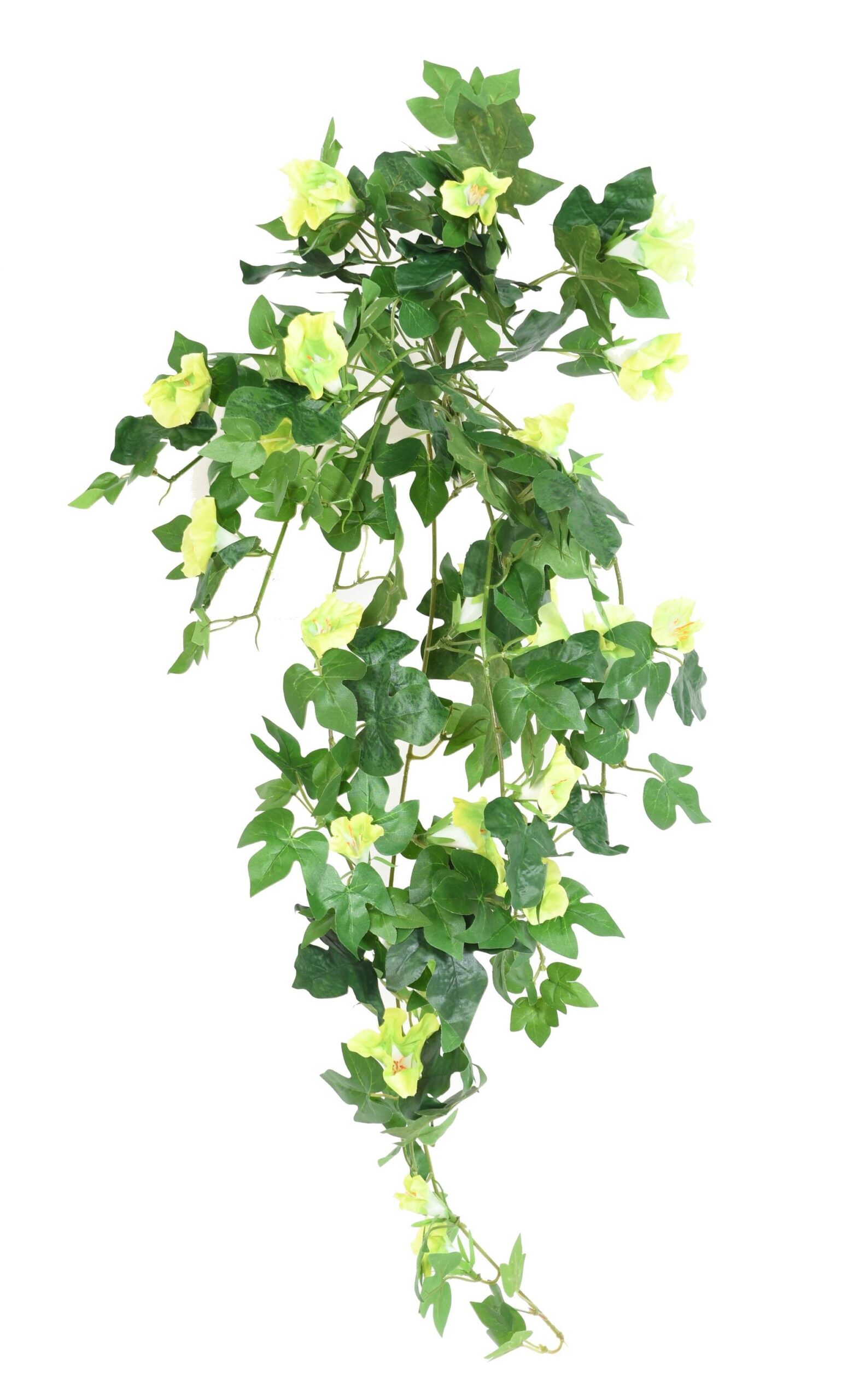 Künstlicher Petunien-Hängebusch, ca 75cm, gelb 1 Künstlicher Petunien-Hängebusch, ca 75cm, gelb