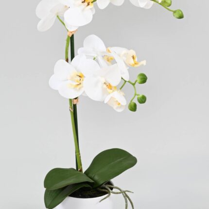 Künstliche Phalaenopsis Orchidee, ca 55cm, weiss