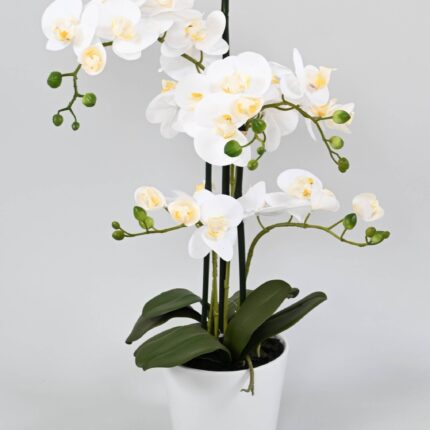 Künstliche Phalaenopsis Orchidee, ca 70cm, weiss