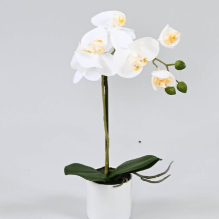 Künstliche Phalaenopsis Orchidee, ca 39cm, weiss
