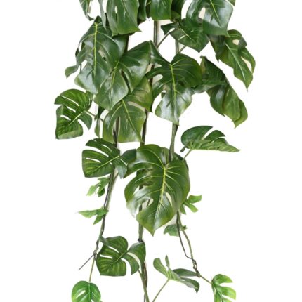 Künstlicher Philodendron Monstera Hängender Busch, ca. 120cm