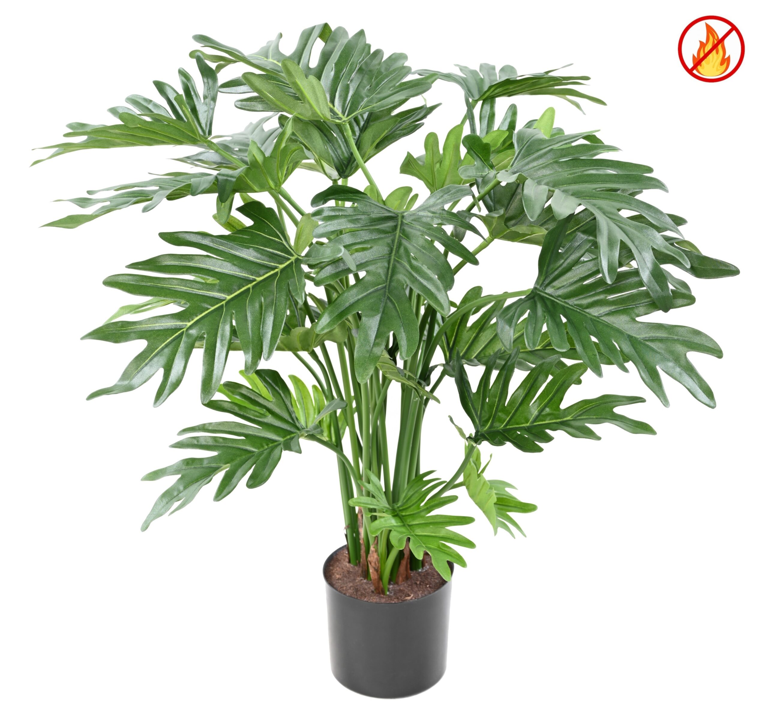 Künstliche Philodendron Selloum, ca. 63cm, Schwer entflammbar nach B1/RF2 1 Künstliche Philodendron Selloum, ca. 63cm, Schwer entflammbar nach B1/RF2