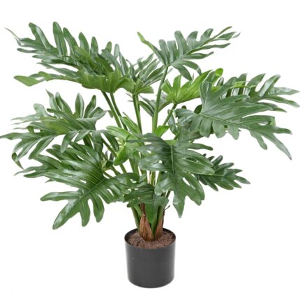 Künstlicher Philodendron Selloum, 50cm hoch, grün