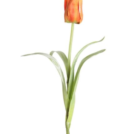 Künstliche Tulpe, orange, ca. 42cm hoch - Pflegeleicht!
