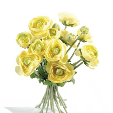 Künstlicher Ranunkelstrauss, ca 31cm, lichtgelb, pflegefrei