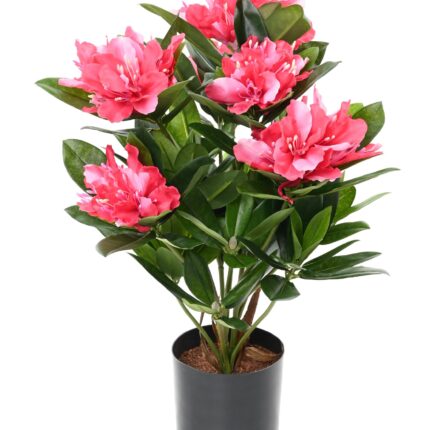 Künstlicher Rhododendron im Topf, 45cm, fuchsia