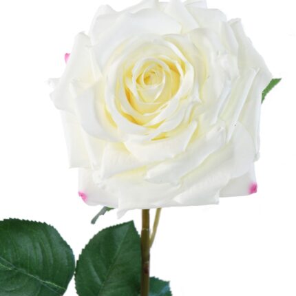 Künstliche weiße Rose, ca. 74cm hoch, pflegeleicht