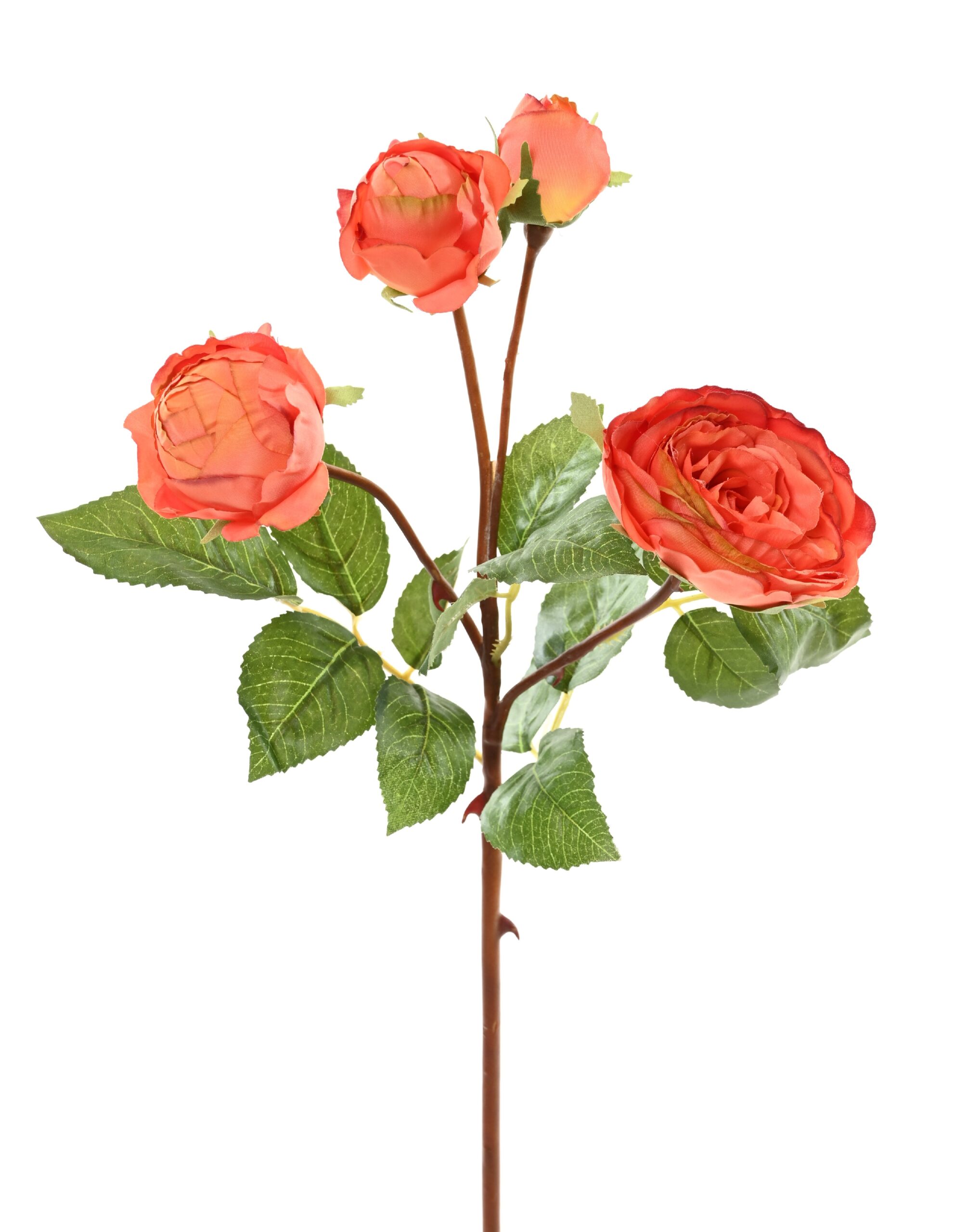 Künstliche Rose, orange, ca. 60cm hoch - Pflegeleicht! 1 Künstliche Rose, orange, ca. 60cm hoch - Pflegeleicht!