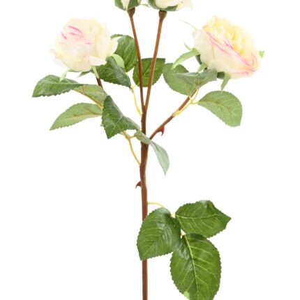 Künstliche Rose, weiß, ca. 60cm hoch – Pflegeleicht & Elegant