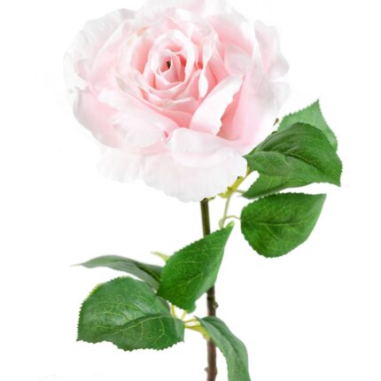 Künstliche Rose, lichtrosa, ca. 66cm hoch - Pflegeleicht!