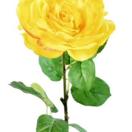 Künstliche Gelbe Rose, ca. 66cm hoch, pflegeleicht
