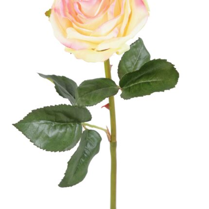 Künstliche Rose Asperanza, lichtrosa, 53cm hoch