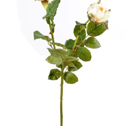 Künstliche Rose Damaskus, weiß, ca. 63cm hoch