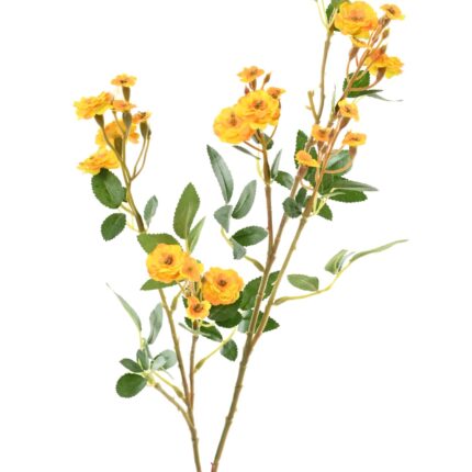 Künstliche Rose, gelb, ca. 77cm hoch - Pflegeleicht & Elegant