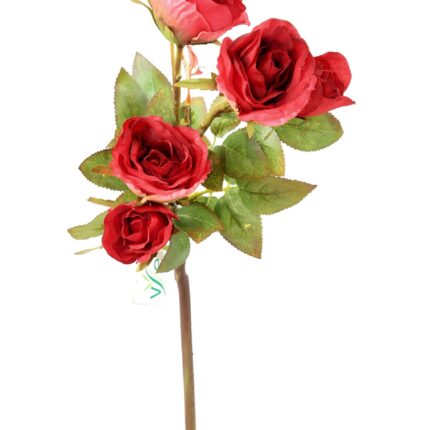 Künstliche Rose, rot, ca. 45cm hoch – Pflegeleicht & Elegant