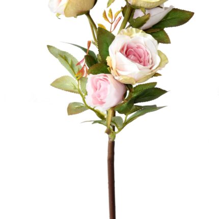 Künstliche Rose, lichtrosa, ca. 45cm hoch, pflegeleicht