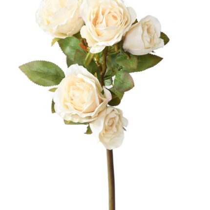 Künstliche weiße Rose, 45cm hoch, pflegeleicht und elegant