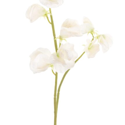 Künstliche Sweet Pea, weiß, ca. 41cm hoch