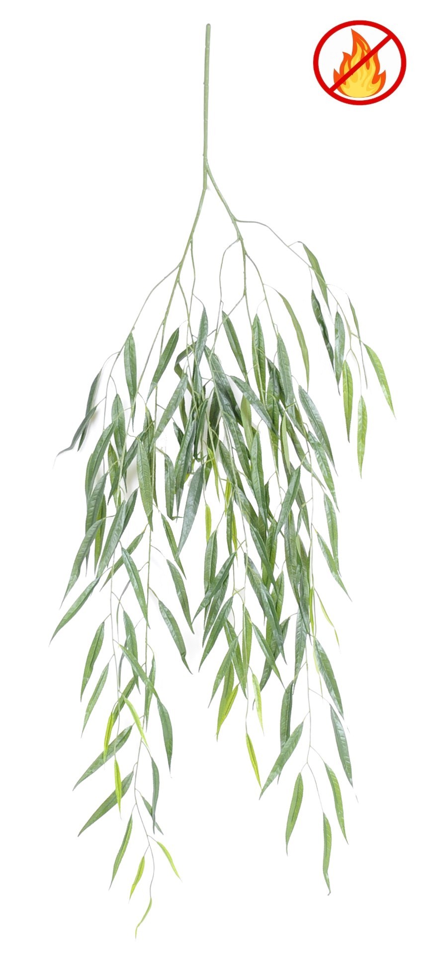 Künstlicher Weidenzweig, ca 130cm, Schwer entflammbar B1/RF2, grün 1 Künstlicher Weidenzweig, ca 130cm, Schwer entflammbar B1/RF2, grün