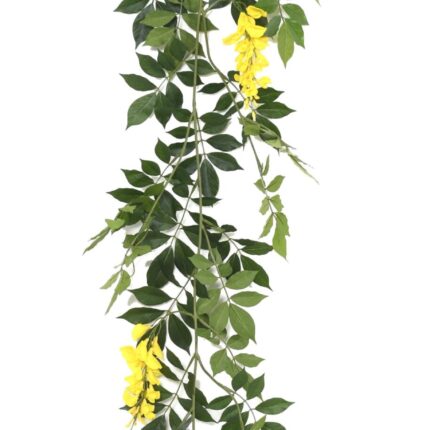 Künstliche Wisteria Girlande, ca 180cm, gelb