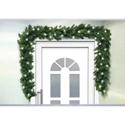 Künstliche Spritzguss | PE Tannengirlande 270cm Nordmann LED